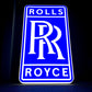 Rolls Royce Blue Illuminated Logo Sign #B60