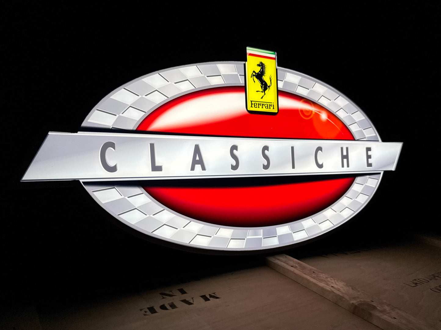 Ferrari Classiche Illuminated Logo Sign #D32
