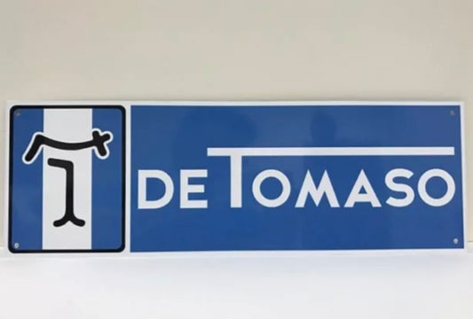 DeTomaso Enamel Metal Sign #A113