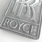 Rolls Royce Silver Metal Logo Sign #A97