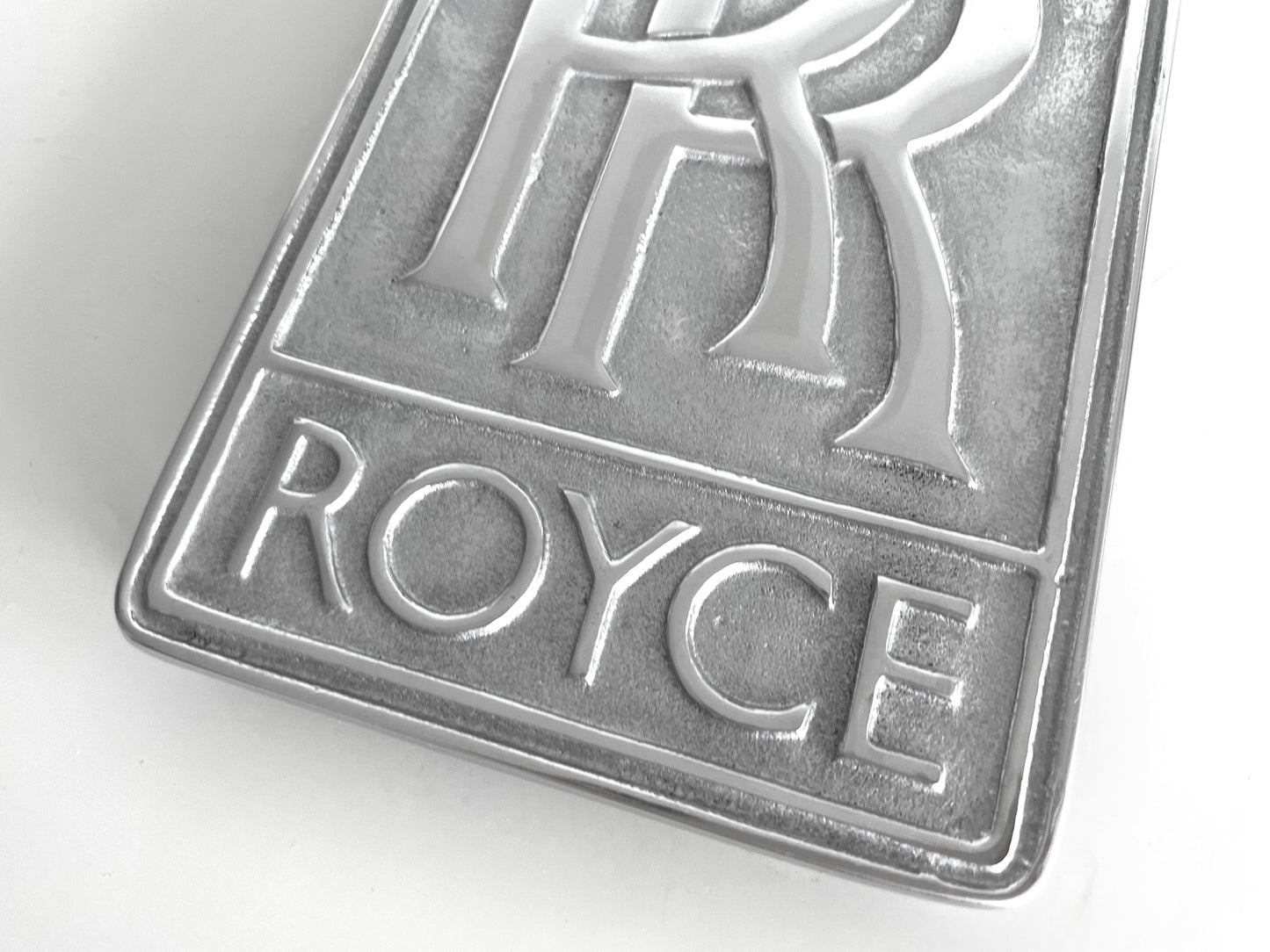 Rolls Royce Silver Metal Logo Sign #A97