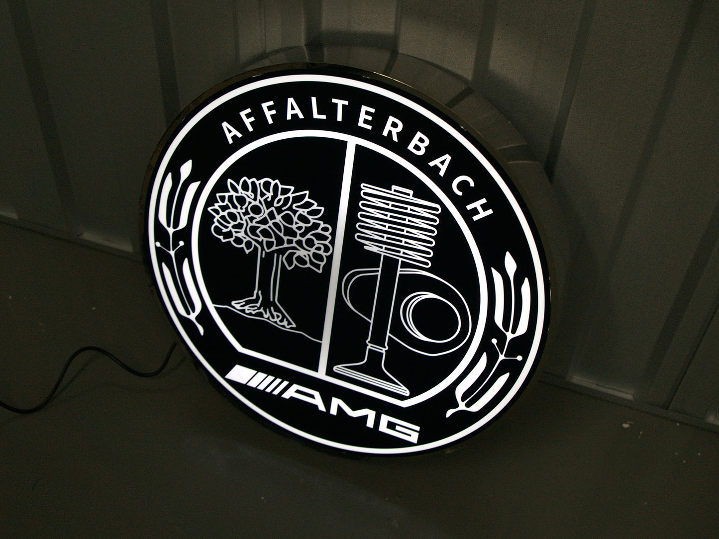 Mercedes Benz AMG Dealership Illuminated Sign Black #D53