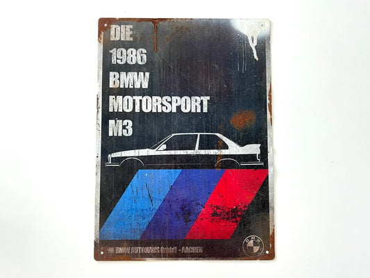 BMW M3 Vintage Metal Sign #A18