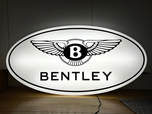 Bentley White Illuminated Logo Sign #B10